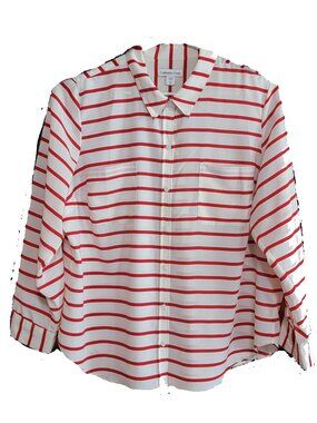 Coldwater Creek Red Striped Blouse (sz 3X)
